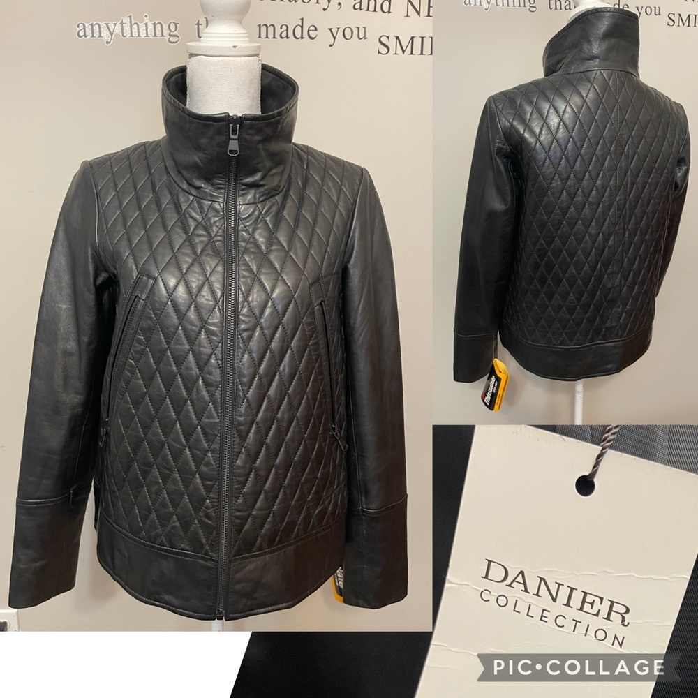 NWT Denier leather jacket 🤍
